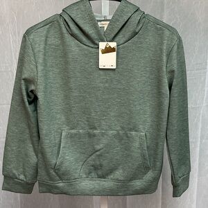 Crown of Hearts Heather Green Hoodie for Girls